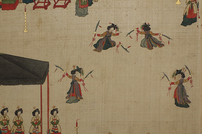 헌종 무신(1848)《진찬도병》통명전 진찬도 부분
